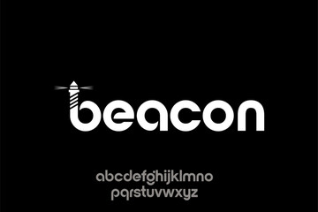 Beacon Wordmark Logo with Lighthouse