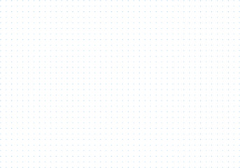 Pattern texture for bullet journal. Dotted squared grid graph paper template for notebooks. Wide printable graphic design sheet. Blue dotted simple background. 