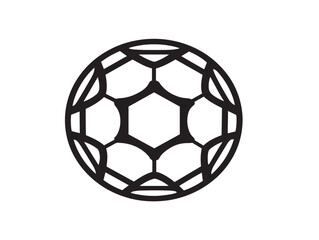Simple soccer ball symbol in vector design