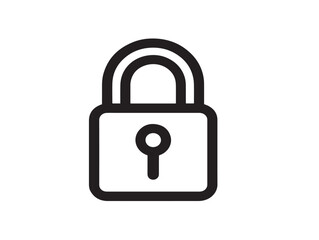 Elegant secure socket icon in flat drawing