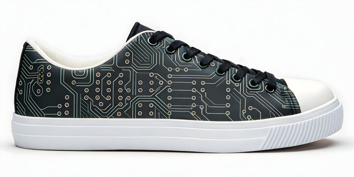 Sneaker sole redesigned with embedded circuit boards