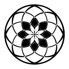 Seed of Life Sacred Mandala with Vesica Piscis Geometry