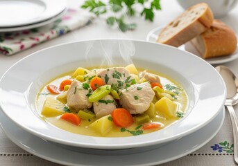 Waterzooi a traditional belgian chicken and vegetable stew in a creamy broth