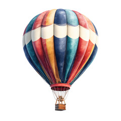 Fototapeta premium Colorful hot air balloon against black (6)