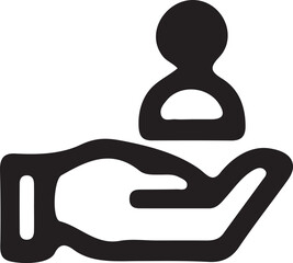 Symbolic Image Depicting Care and Protection a Person Being Held in a Hand Demonstrating Support and Compassion