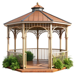 Elegant Wooden Gazebo Perfect for Gardens and Outdoor Spaces