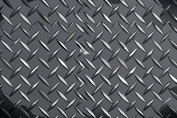 Diamond Plate Metal Texture Background with Industrial Design and Metallic Finish