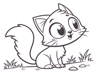 cute cat vector clipart