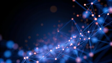 Futuristic Digital Data Network Background