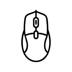 Fototapeta premium A computer mouse icon bold outline vector illustration design