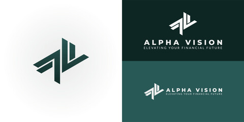 Modern AV initial logo for Finance and Consulting Company. Dynamic design conveying growth, precision, and strategic insight for financial success.