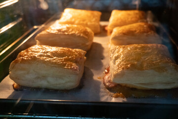 Upside Down-Puff Pastry Pizza Tart. Pastry. 