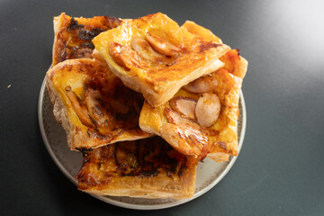 Upside Down-Puff Pastry Pizza Tart. Pastry. 