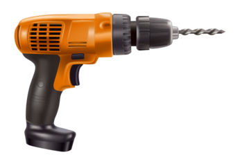Orange Drill Isolated on Transparent Background PNG
