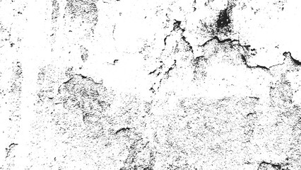 Grunge Black and White Texture Background, Abstract Distressed Vector Overlay, Vintage Noisy Texture for Design Use, Old Worn Paper Ink Texture Template
