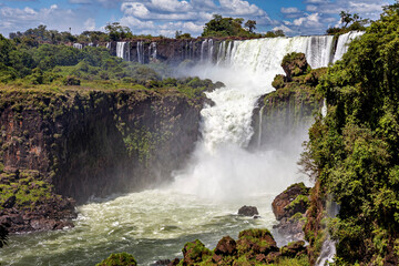 The Iguazu Waterfalls between Argentina and Brazil