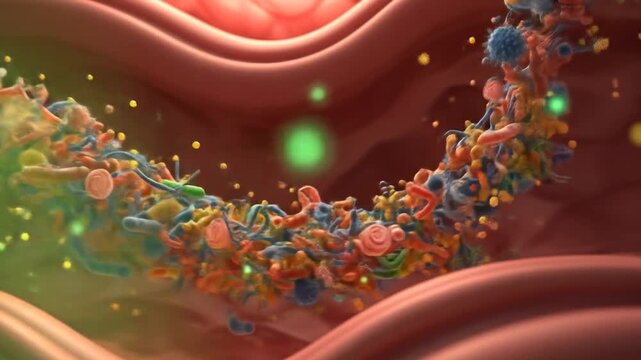 Analyzing Microorganisms Thriving Inside Intestine Animation