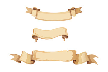 Medieval Fantasy Scroll & Banner Set - Vintage Illustrations for RPG & History