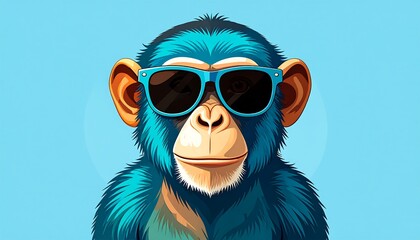 Cool chimp with shades