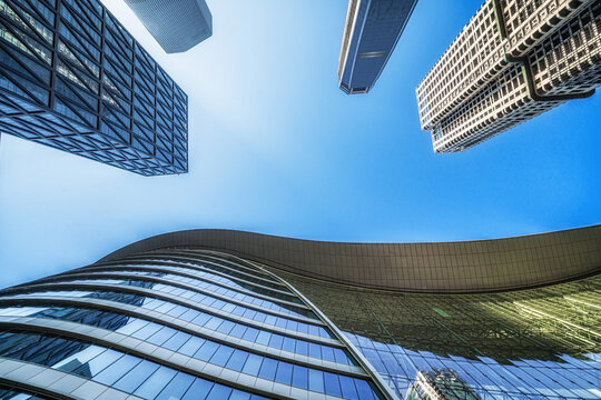 Captivating Urban Skyline: A Unique Perspective of Contemporary Architectural Marvels