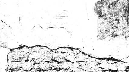 Cracked Wall Vector Texture for Grunge Design, Black and White Crack Overlay Vector Background, Damaged Concrete Texture Template in Vector Style, Grunge Crack Line Texture for Urban Design Projects