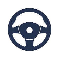 Vehicle Steering Wheel Icon Vector Driving and Transportation Symbol
