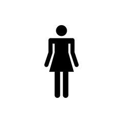 mandatory safety signs icon symbol only_women toilet black and white color symbol only 