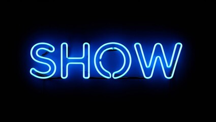 Neon show glow editable text effect.