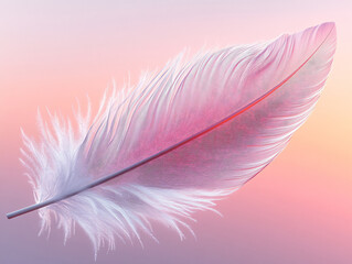 Naklejka premium Softness in motion. Abstract bird feathers floating. Freedom. 