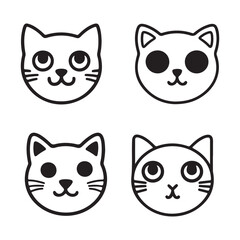 Cat Faces Icon Set