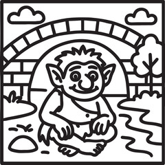 Cozy Moments Bold Line Coloring Page – Relaxing Hygge-Inspired Illustration