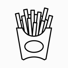 french fries vector illustration