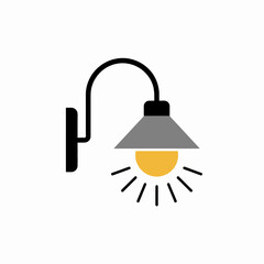 vector lamp icon