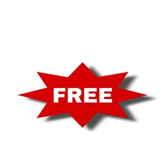 The image features a bold black starburst shape outlined in bright purple with the word "FREE" written in large white capital letters at the center. 