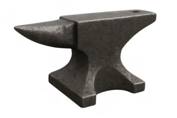 Metalworking tool for shaping metal objects, isolated on transparent background