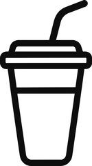 A black vector trash can icon symbolizing office waste disposal equipment for paper and other documents