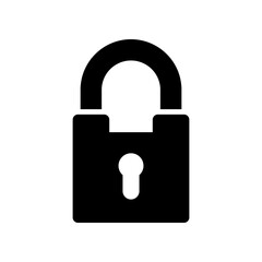Simple lock icon, access and privacy concept.