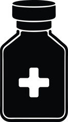 medicine bottle vector icon.