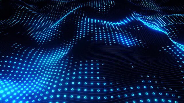 An abstract wave dot and line ocean futuristic Digital Network BG