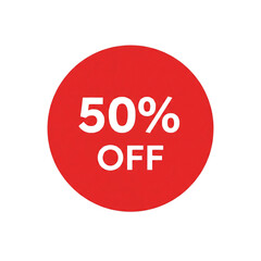 50 percent off sale sticker icon