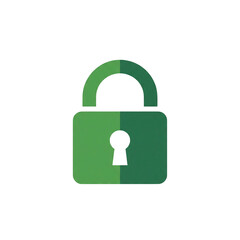 Green padlock icon for security and privacy