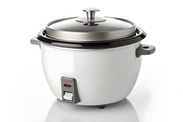 Rice cooker on a solid white background 