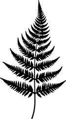 Simple Black Leaf Branch Silhouette"