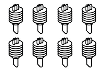 inductors line art modern science artwork