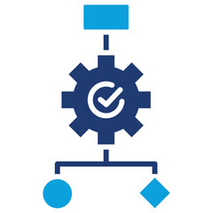 Algorithm Update Flat Blue Icon