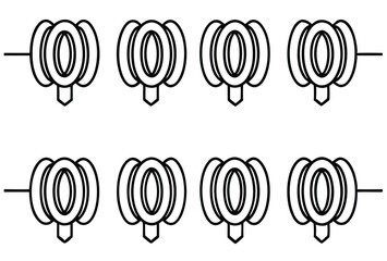 inductors line art simple electrical design
