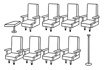infusion chairs line art healthcare style