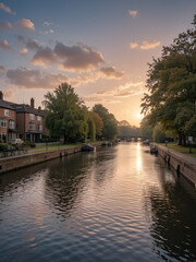 Fototapeta premium generic english canal stratford / grand union warwickshire england uk