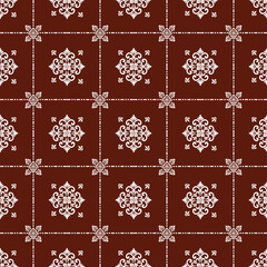 Damask pattern design draws inspiration from classical European textiles, known for their ornate motifs and symmetrical detailing. This fabric design features intricate floral and foliage elements.