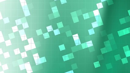 Ombre Aqua Mint Blend Abstract pixelated design with green hues and grid overlay, creating a modern and digital aesthetic background